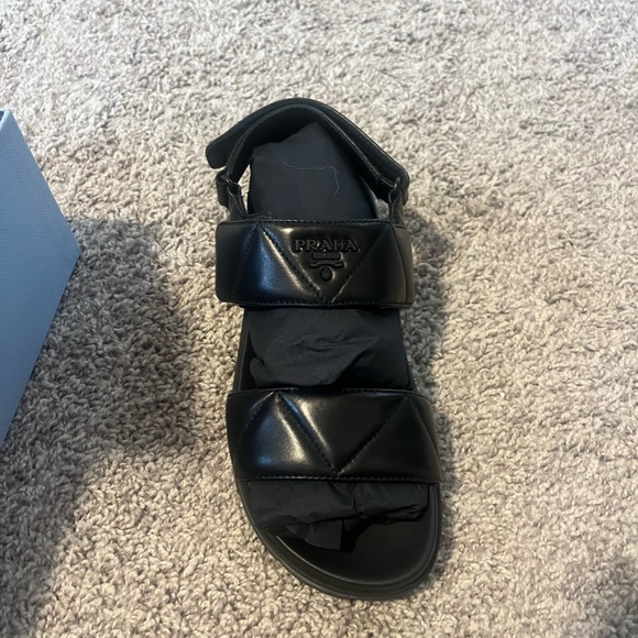 COPY - Black Padded Nappa Leather Sandals | PRADA - Picture 2 of 3